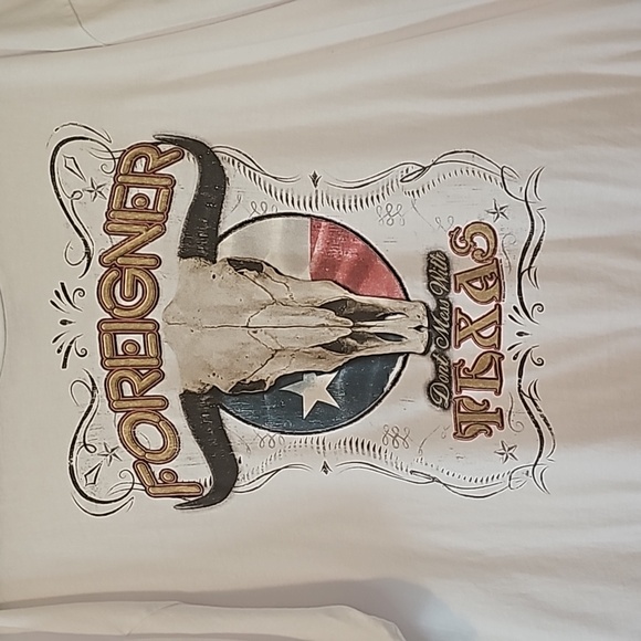 FOREIGNER band tee by goody two sleeves  x Maurice's white ss graphic, Size XXL - Picture 5 of 11